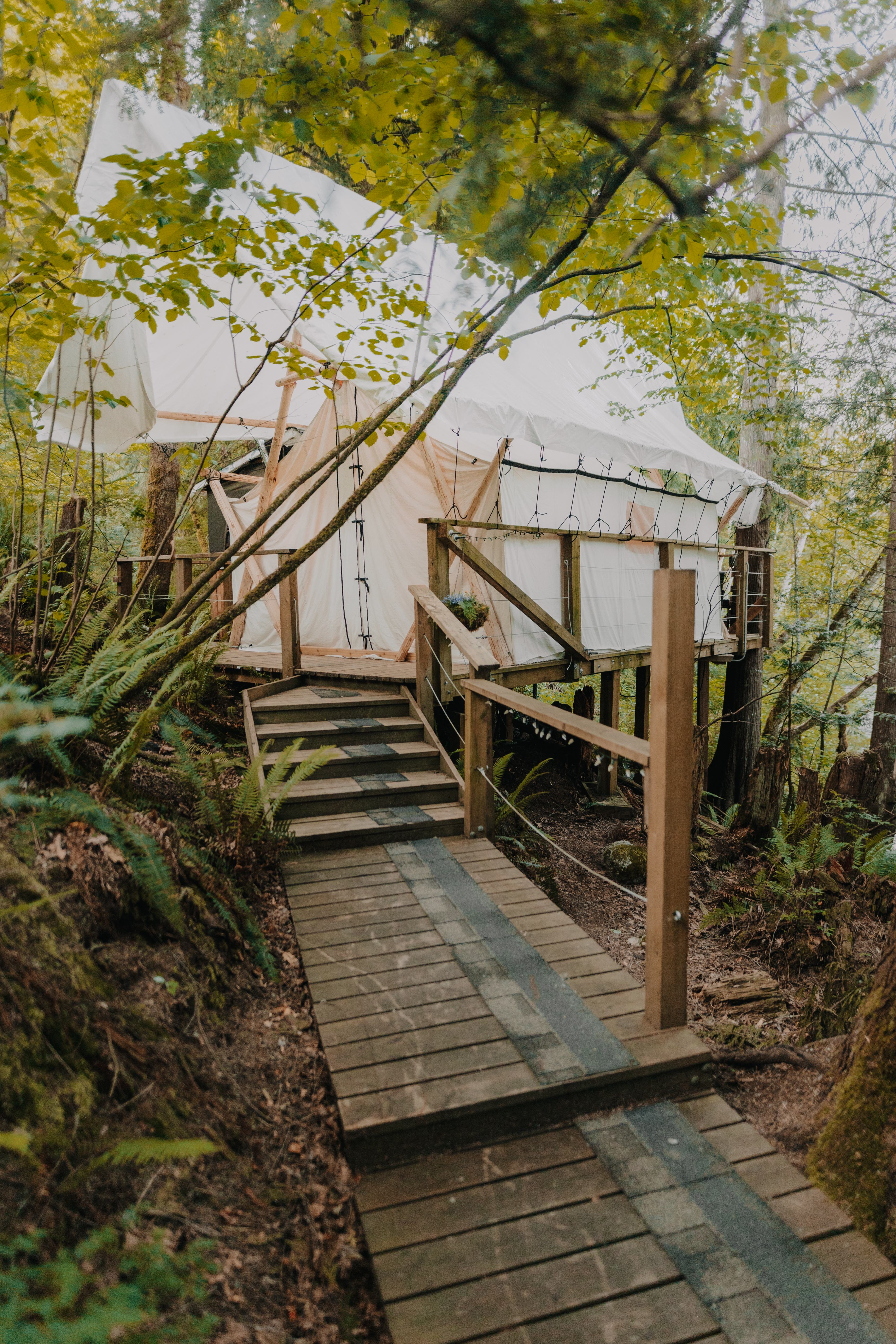 Glamping near Vancouver, British Columbia