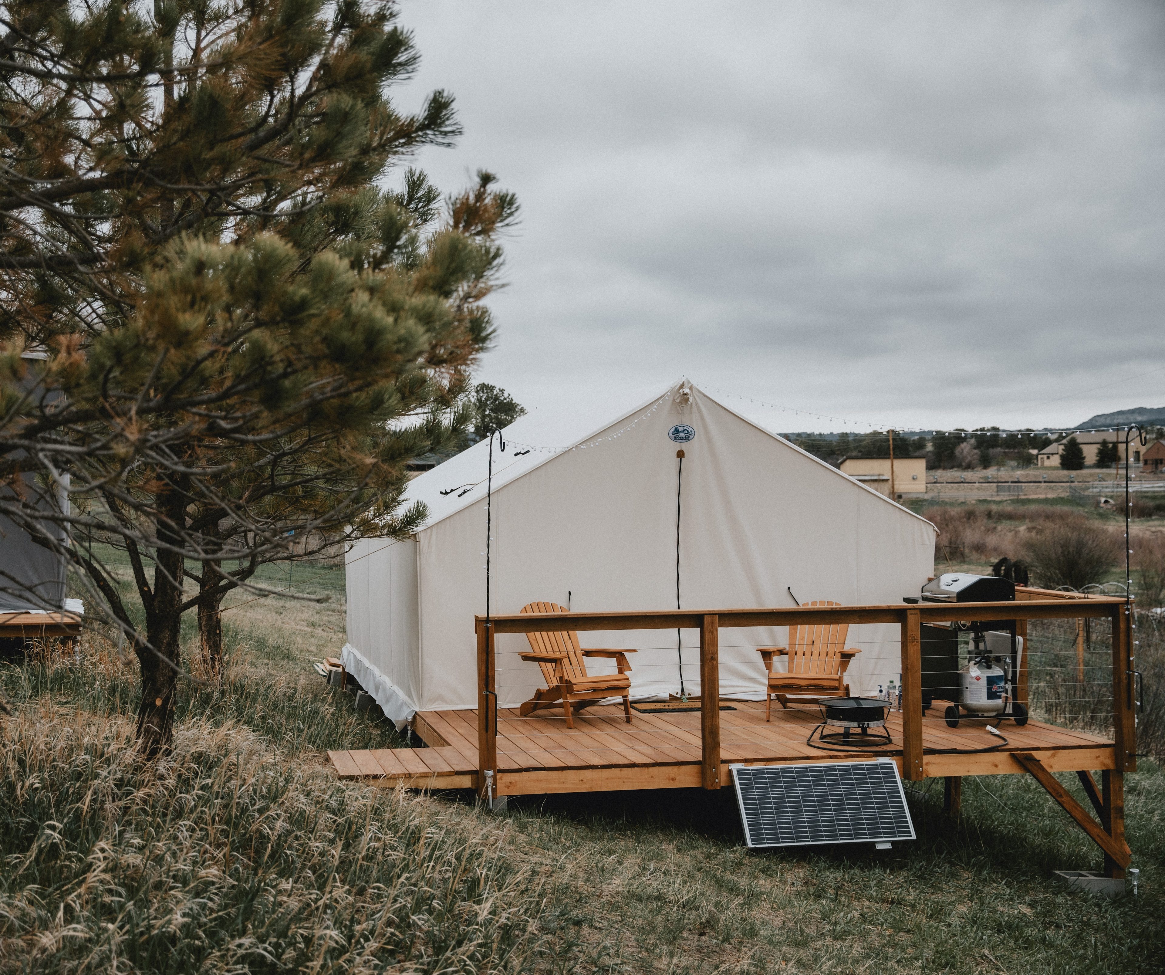 Luxury glamping in Monument, Colorado.