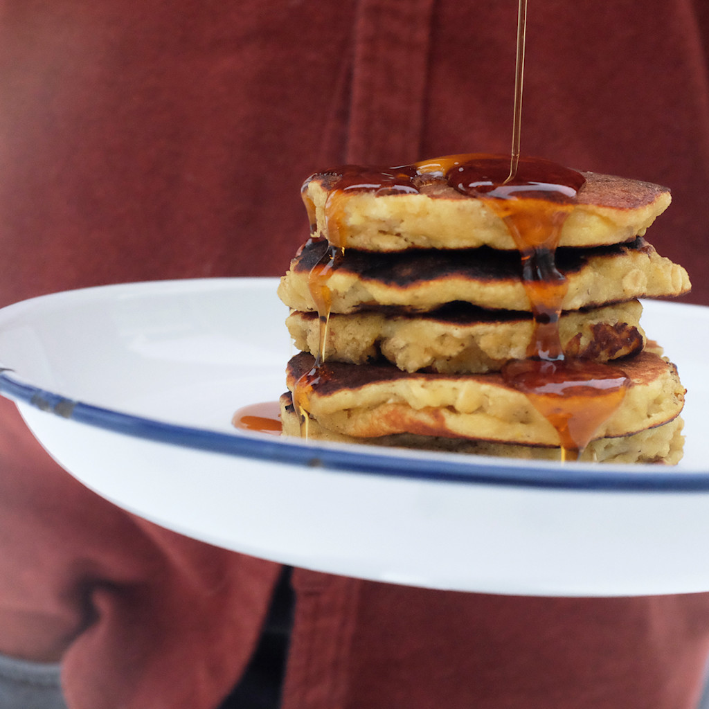 Banana Oat Cast Iron Pancakes