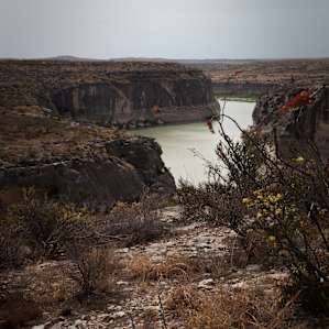 A view of the river from the rim trail