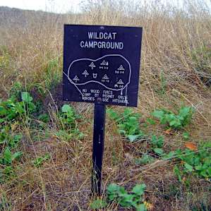 Wildcat Campground map sign