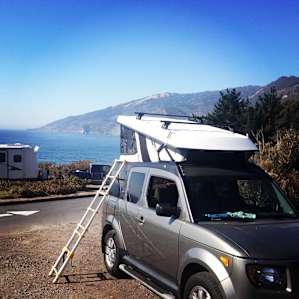 great ocean views from every site. Pit toilets only and NO water. Bring your own.