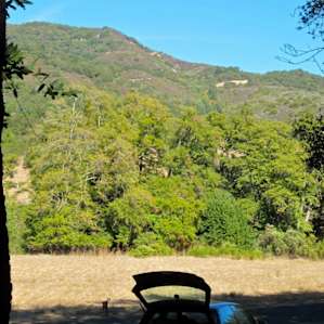 View from campsite of campground
