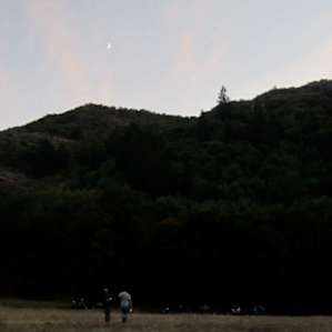 Sunset on our way back to our campsite