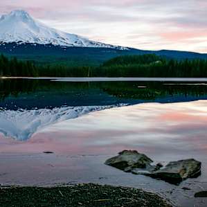 This isn't a large lake for motor sports but rather a tranquil scene of Mt. Hood reflected in some perfectly still and clean water. This place is gorgeous and there are plenty of spots along the water to set up camp.