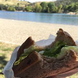 Lunch at the lake's beach area