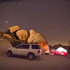 This campground offers reasonably dark night skies for night photography.