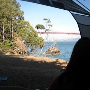 Most scenic site at Kirby Cove - Site 1 - no doubt! Gotta love unzipping your tent to the Golden Gate Bridge...