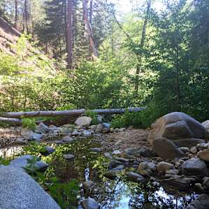 Stream (Little Rock Creek) crossing beyond Cooper Canyon Falls.