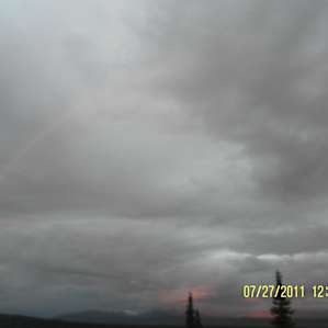 That timestamp, my friends, is not a mistake! Sunset in July was at 12:10am. Plus the 180 degree rainbow, absolutely incredible
