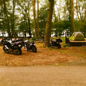 notice the platform for the tents.