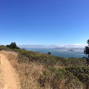 Sunset trail up to Mount Livermore peak.