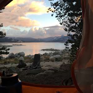 Tent with a view: site 10 doesn't offer much privacy, but it's hard to beat waking up to this scenery.