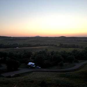 View of the sunset from the Overlook hill near the entrance of the campground.
