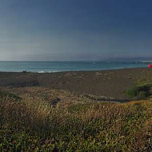 View of MacKerricher Beach at sunset