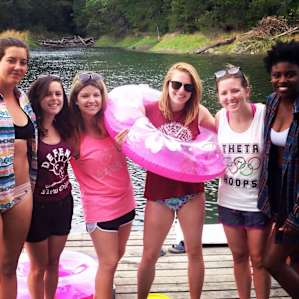 Floaties and suits are a must!