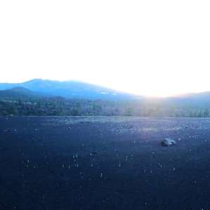Right outside the campground, a lava field made for silent, painted Arizona sunsets.