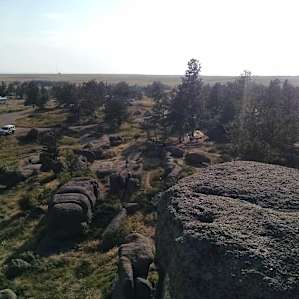It was a windy day, these boulders were excellent cover.