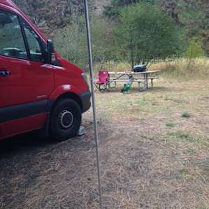 Spot right on the creek.
