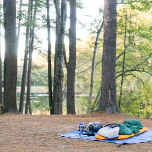 When there's few people around and skies are clear, who needs a tent? Campsite #75.