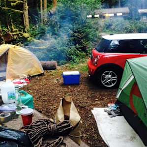 our lil campsite, we didn't get one of the amazing walk up spots on the water because we showed up really late friday night.