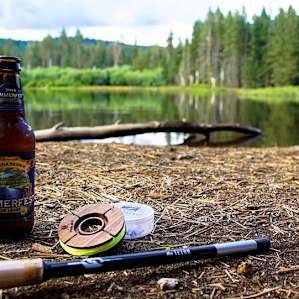 Fly fishing on Manzanita Lake. Be sure to get your fishing permit beforehand at the KOA campground.