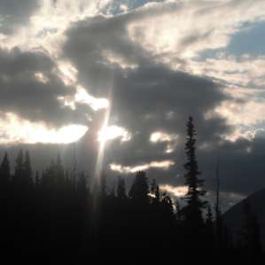 the sky gave us a bit of a smile on our last night here