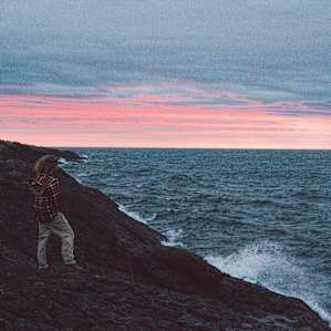 Just a few miles down the road you can see all the way out over Lake Superior; if it would have been clear it would have been a magical sunset