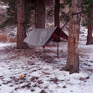 Nothing like a little snow hammock camping! May have been cold but there was NO ONE in sight!