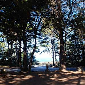Ocean view from the bicycle campsite