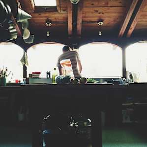The kitchen at the community house
