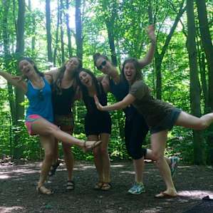 Lovely ladies enjoying a bachelorette party weekend in the Great Outdoors!
