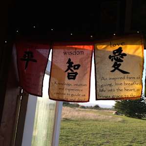 From inside the kitchen