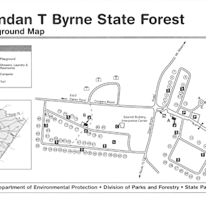 Map of Brendan T. Byrne Campground from Division of Parks & Forestry