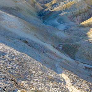 Badlands along the Texas Spring campsite