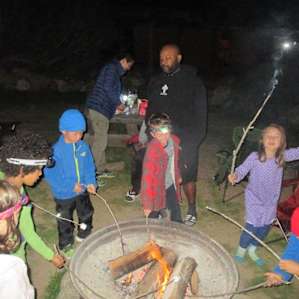 The kids loved doing s'mores over one of the 4 fire pits!