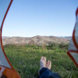 We pitched our own tent and enjoyed the slow and late sunset