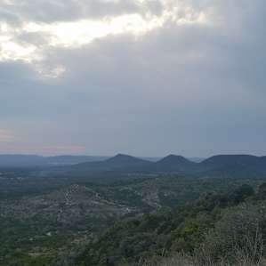 Approaching the scenic overlook at dusk