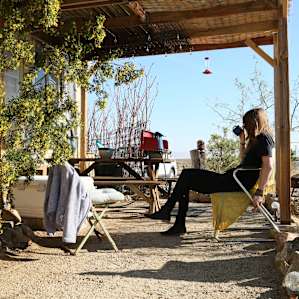 Coffee, outdoor kitchen at the Trailer