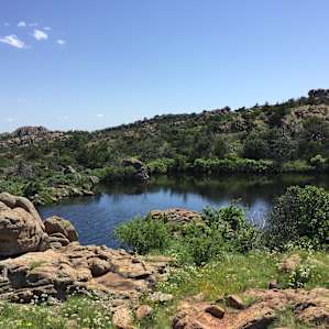 One of many small lakes on the refuge.