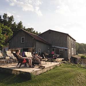 Taking in the views from the farmhouse!