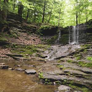 One of the beautiful waterfalls in Thacher State Park, just a few minutes drive from the camp.