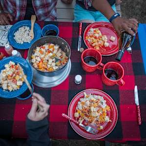 A gourmet feast from CampEats! Seriously, I'm still thinking about it!