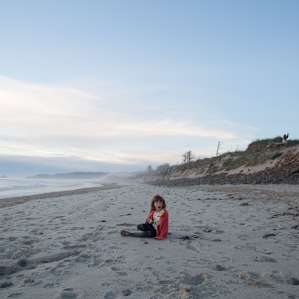 people beach kid