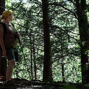 Hiking the vista trail.