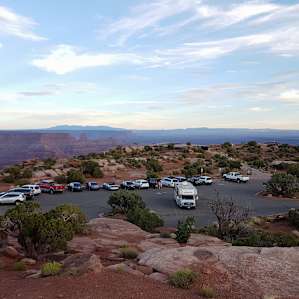 Dead Horse Point lookout is a mile away from the camp.