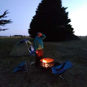 Lovely weather and nice fire pit. Note: there's no grill on it, so either bring your own or a camp stove.