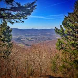 View from the trail to summit.