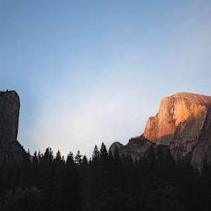 Half dome at sunset