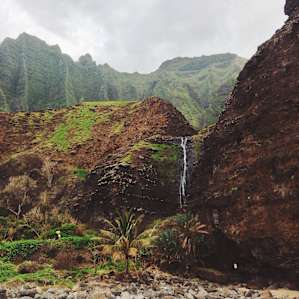 The end of Kalalau Beach
